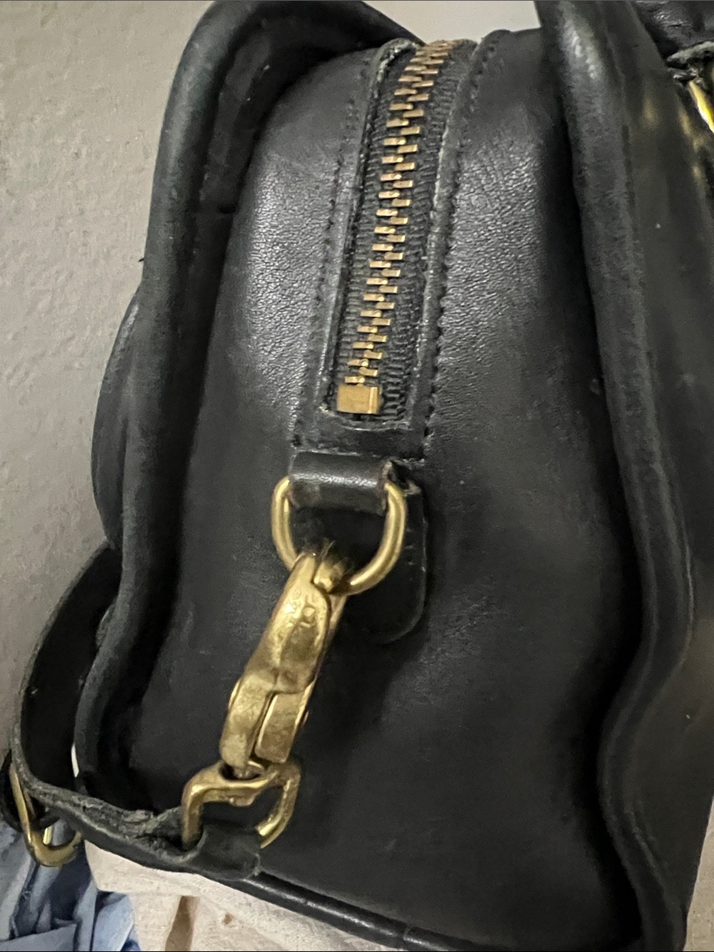Vintage Coach BEAUMONT 9871 Black Leather Handbag - Picture 3 of 6